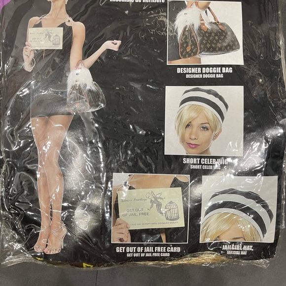 Y2K themed “Paris Hilton” gag costume. Trainwreckz heiress kit costume. New - Picture 2 of 2